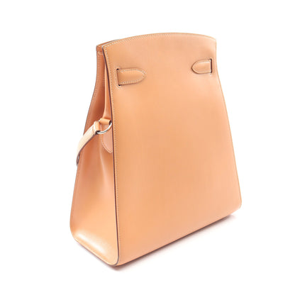 ケリースポーツMM ショルダーバッグ ボックスカーフ ベージュ シルバー金具 □B刻印 エルメス バッグ HERMES