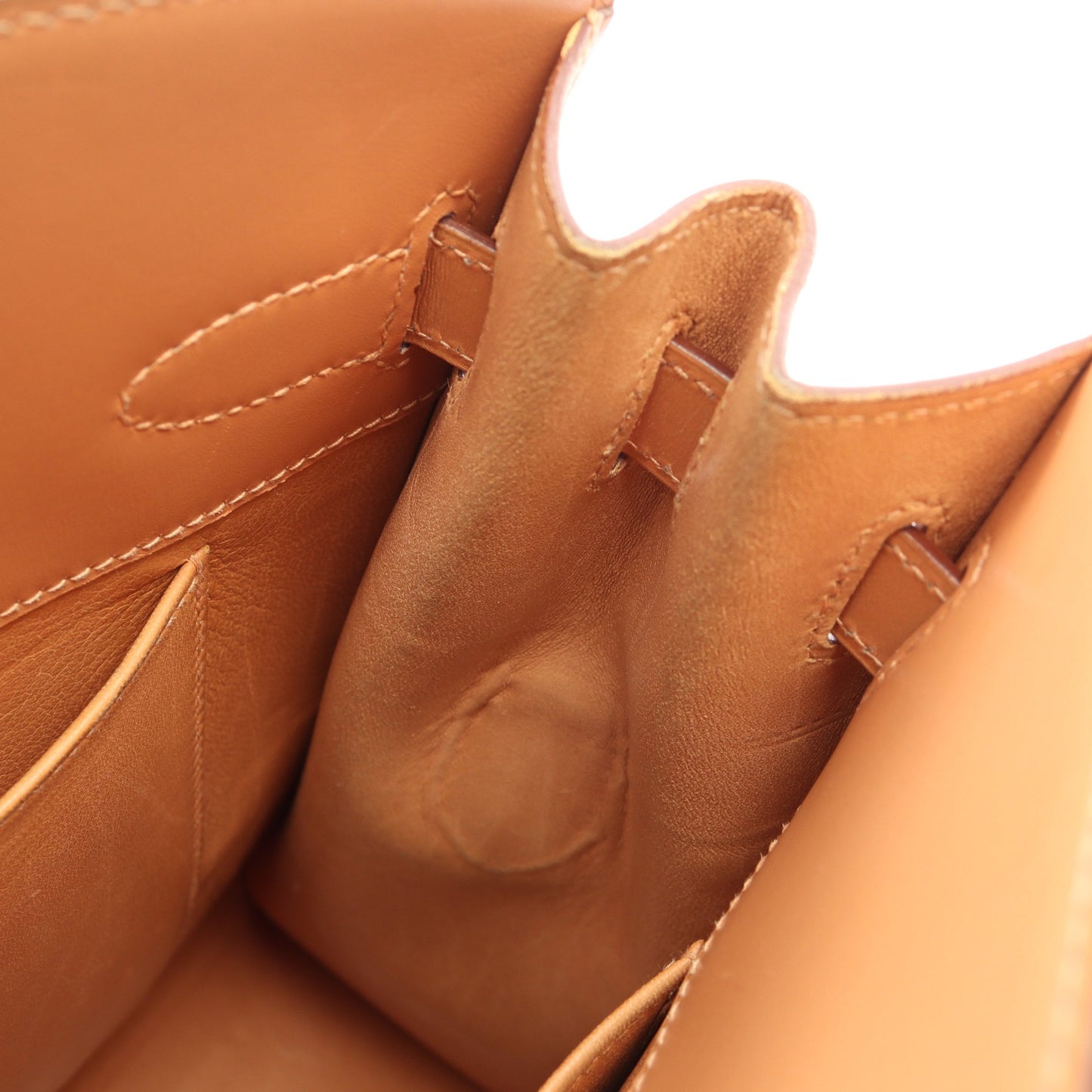 ケリースポーツMM ショルダーバッグ ボックスカーフ ベージュ シルバー金具 □B刻印 エルメス バッグ HERMES