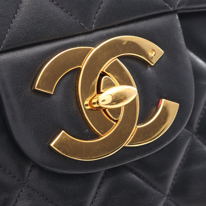 デカマトラッセ34 Wチェーンショルダーバッグ ラムスキン ブラック ゴールド金具 シャネル バッグ CHANEL