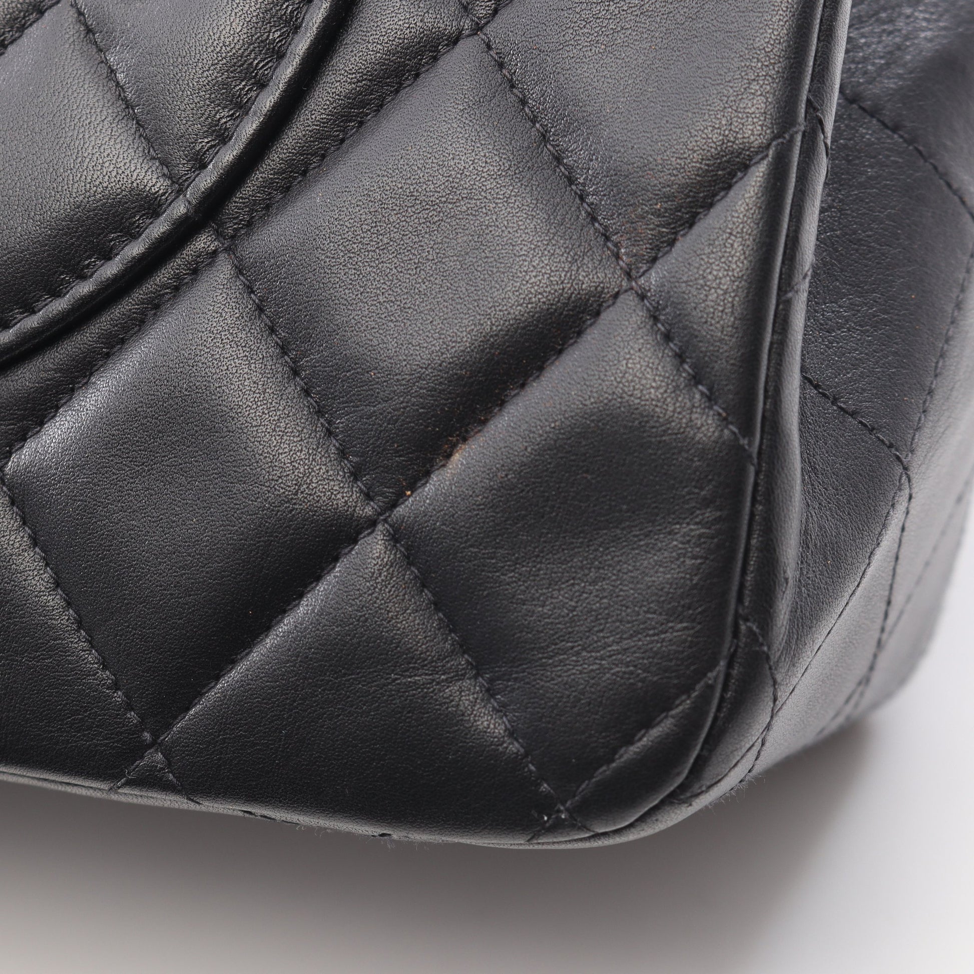デカマトラッセ34 Wチェーンショルダーバッグ ラムスキン ブラック ゴールド金具 シャネル バッグ CHANEL