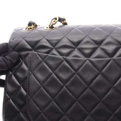 デカマトラッセ34 Wチェーンショルダーバッグ ラムスキン ブラック ゴールド金具 シャネル バッグ CHANEL
