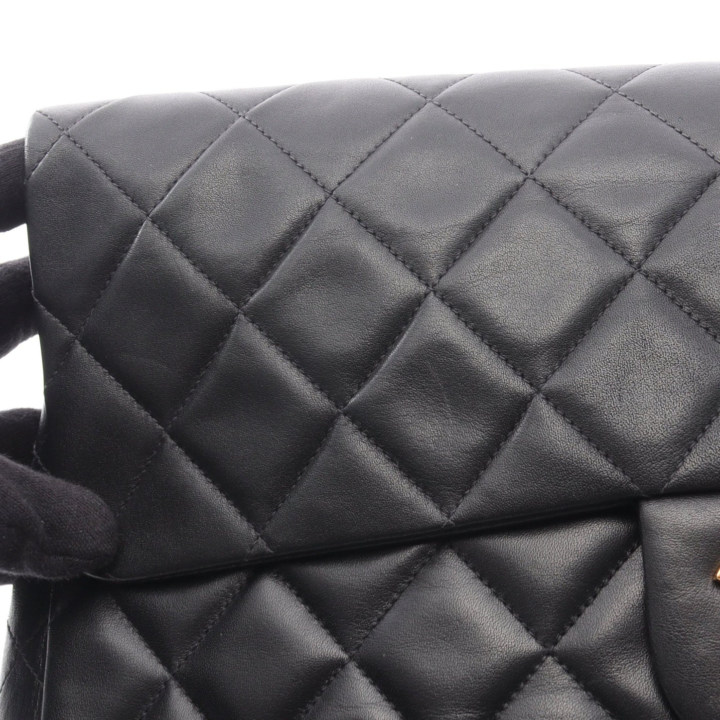デカマトラッセ34 Wチェーンショルダーバッグ ラムスキン ブラック ゴールド金具 シャネル バッグ CHANEL
