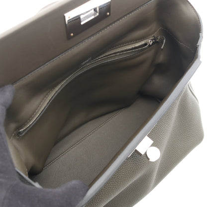 サック 24/24 ヴァンキャトル29 ヴェールマキ 2WAY ハンドバッグ トゴ ヴォースイフト カーキグリーン シルバー金具 Y刻印 エルメス バッグ HERMES