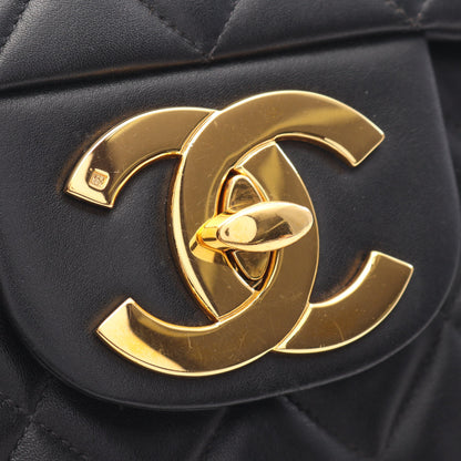 デカマトラッセ34 Wチェーンショルダーバッグ ラムスキン ブラック ゴールド金具 シャネル バッグ CHANEL