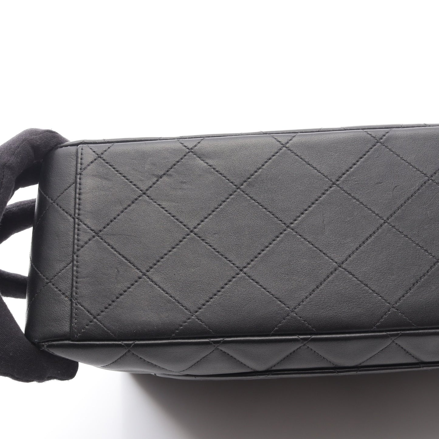 デカマトラッセ34 Wチェーンショルダーバッグ ラムスキン ブラック ゴールド金具 シャネル バッグ CHANEL