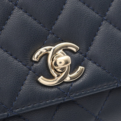 ココハンドルXXS トップハンドル 2WAY ハンドバッグ レザー ネイビー マルチカラー ゴールド金具 シャネル バッグ CHANEL