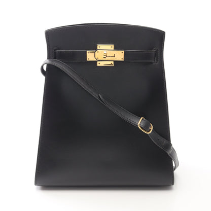 ケリースポーツMM ショルダーバッグ ボックスカーフ ブラック ゴールド金具 ○Y刻印 エルメス バッグ HERMES