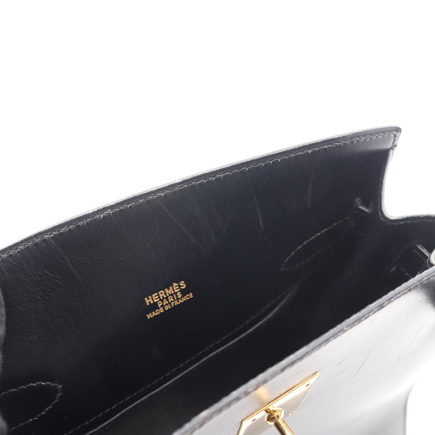 ケリースポーツMM ショルダーバッグ ボックスカーフ ブラック ゴールド金具 ○Y刻印 エルメス バッグ HERMES