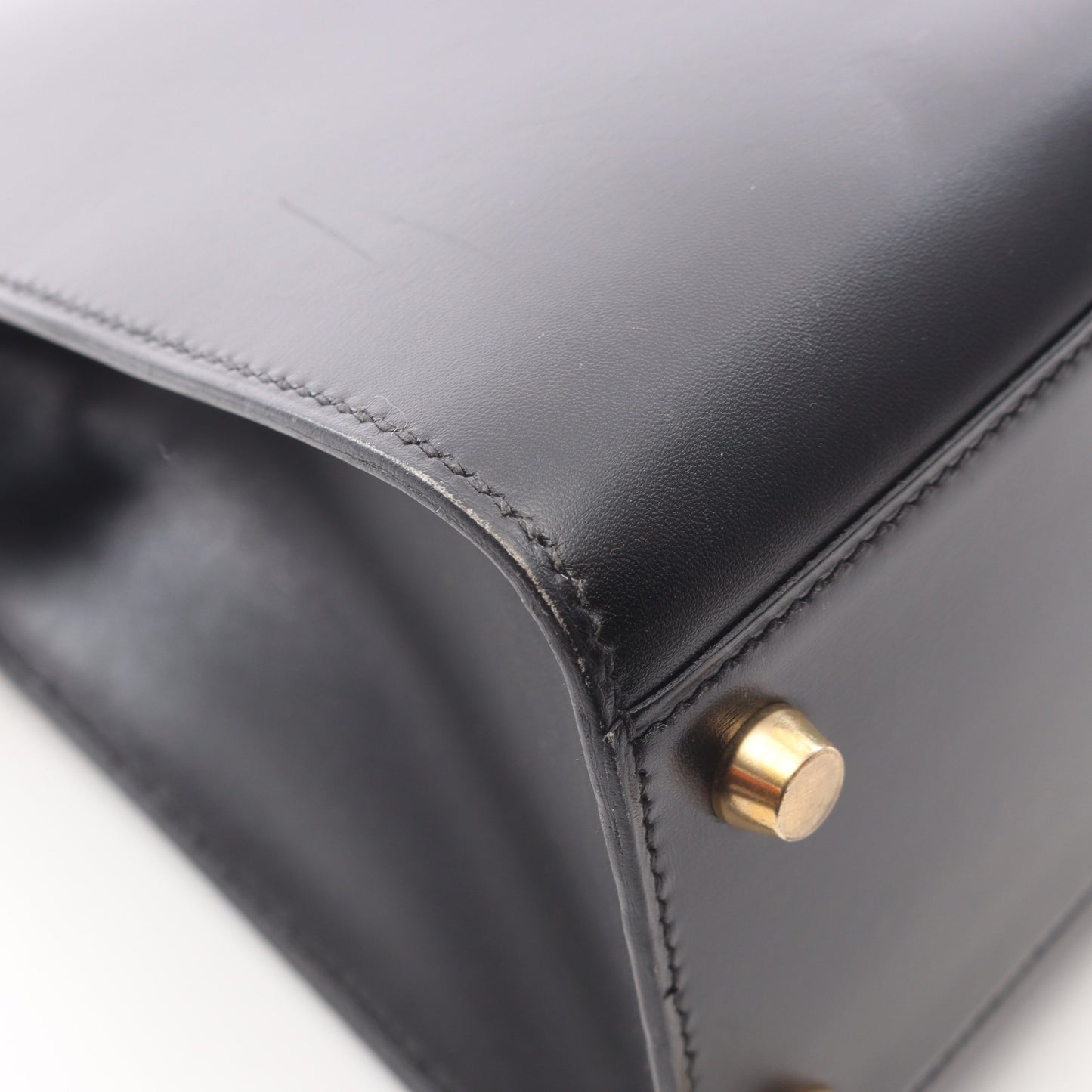 ケリースポーツMM ショルダーバッグ ボックスカーフ ブラック ゴールド金具 ○Y刻印 エルメス バッグ HERMES