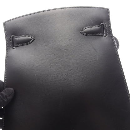 ケリースポーツMM ショルダーバッグ ボックスカーフ ブラック ゴールド金具 ○Y刻印 エルメス バッグ HERMES