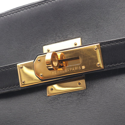 ケリースポーツMM ショルダーバッグ ボックスカーフ ブラック ゴールド金具 ○Y刻印 エルメス バッグ HERMES