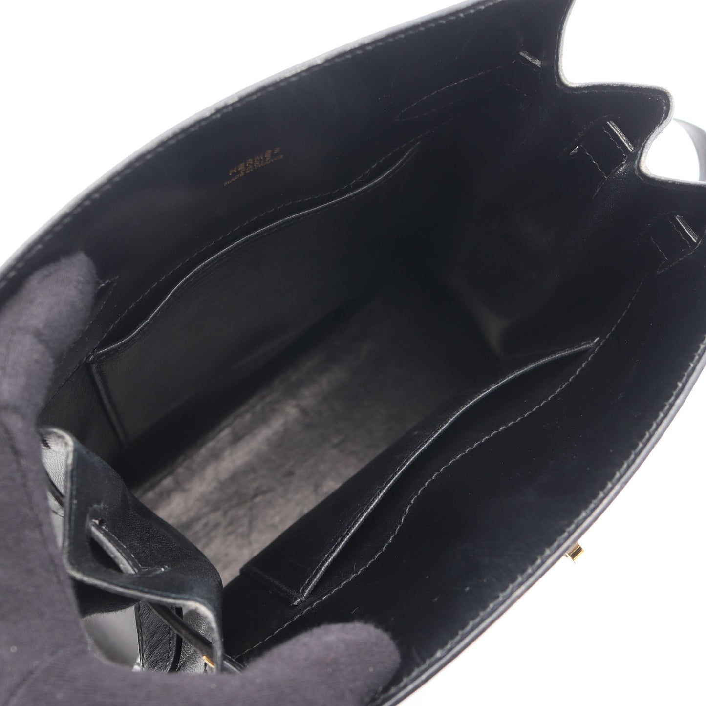 ケリースポーツMM ショルダーバッグ ボックスカーフ ブラック ゴールド金具 ○Y刻印 エルメス バッグ HERMES