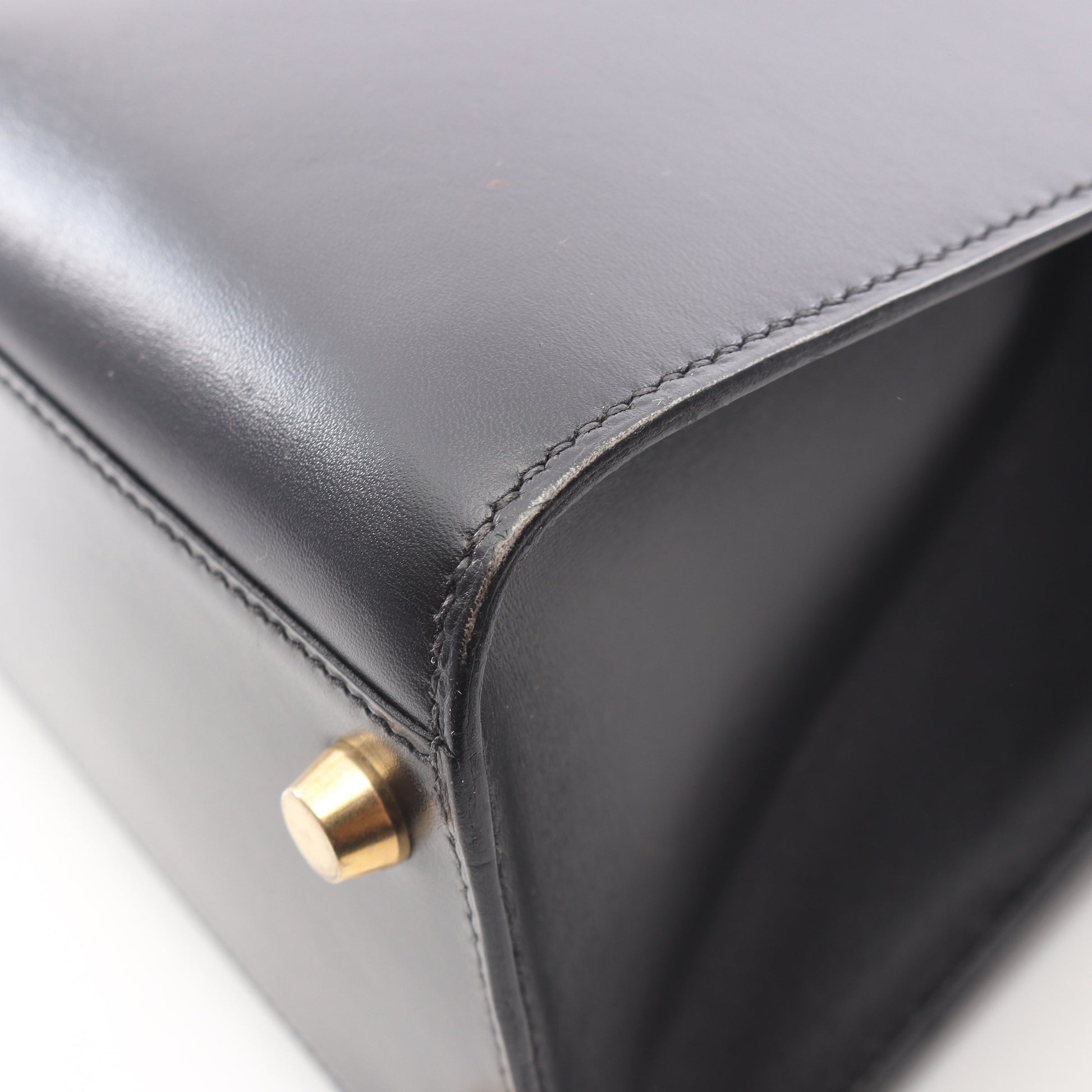 ケリースポーツMM ショルダーバッグ ボックスカーフ ブラック ゴールド金具 ○Y刻印 エルメス バッグ HERMES