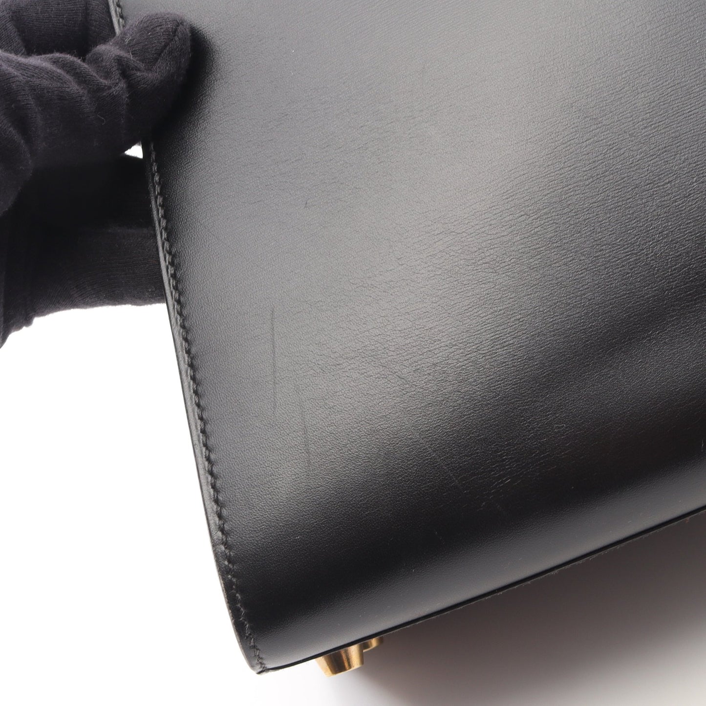 ケリースポーツMM ショルダーバッグ ボックスカーフ ブラック ゴールド金具 ○Y刻印 エルメス バッグ HERMES