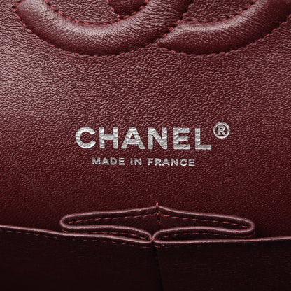 マトラッセ Wフラップ Wチェーンショルダーバッグ ラムスキン ブラック シルバー金具 シャネル バッグ CHANEL
