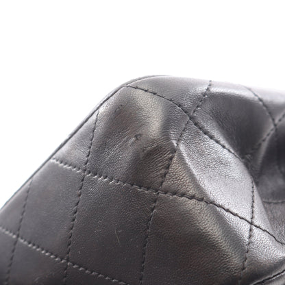マトラッセ Wフラップ Wチェーンショルダーバッグ ラムスキン ブラック ゴールド金具 シャネル バッグ CHANEL