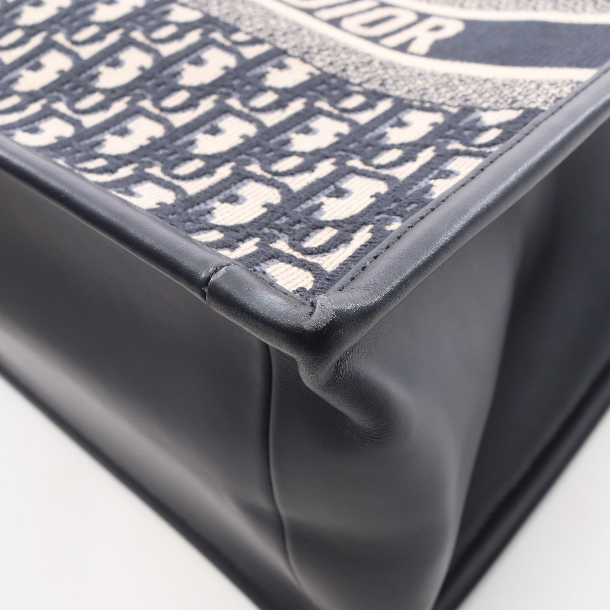 BOOK TOTE ブックトート オブリーク エンブロイダリー 2WAY ハンドバッグ トートバッグ キャンバス レザー ネイビー ベージュ クリスチャンディオール バッグ Christian Dior