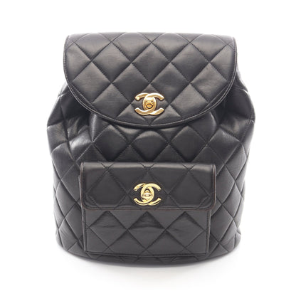 マトラッセ バックパック リュックサック ラムスキン ブラック ゴールド金具 シャネル バッグ CHANEL