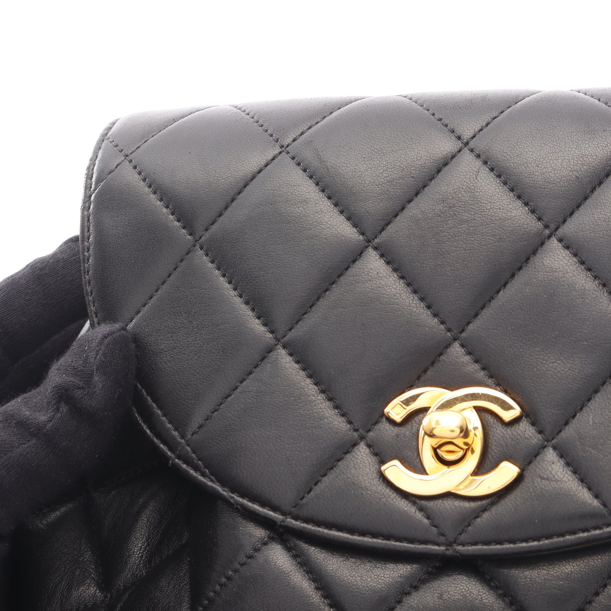 マトラッセ バックパック リュックサック ラムスキン ブラック ゴールド金具 シャネル バッグ CHANEL