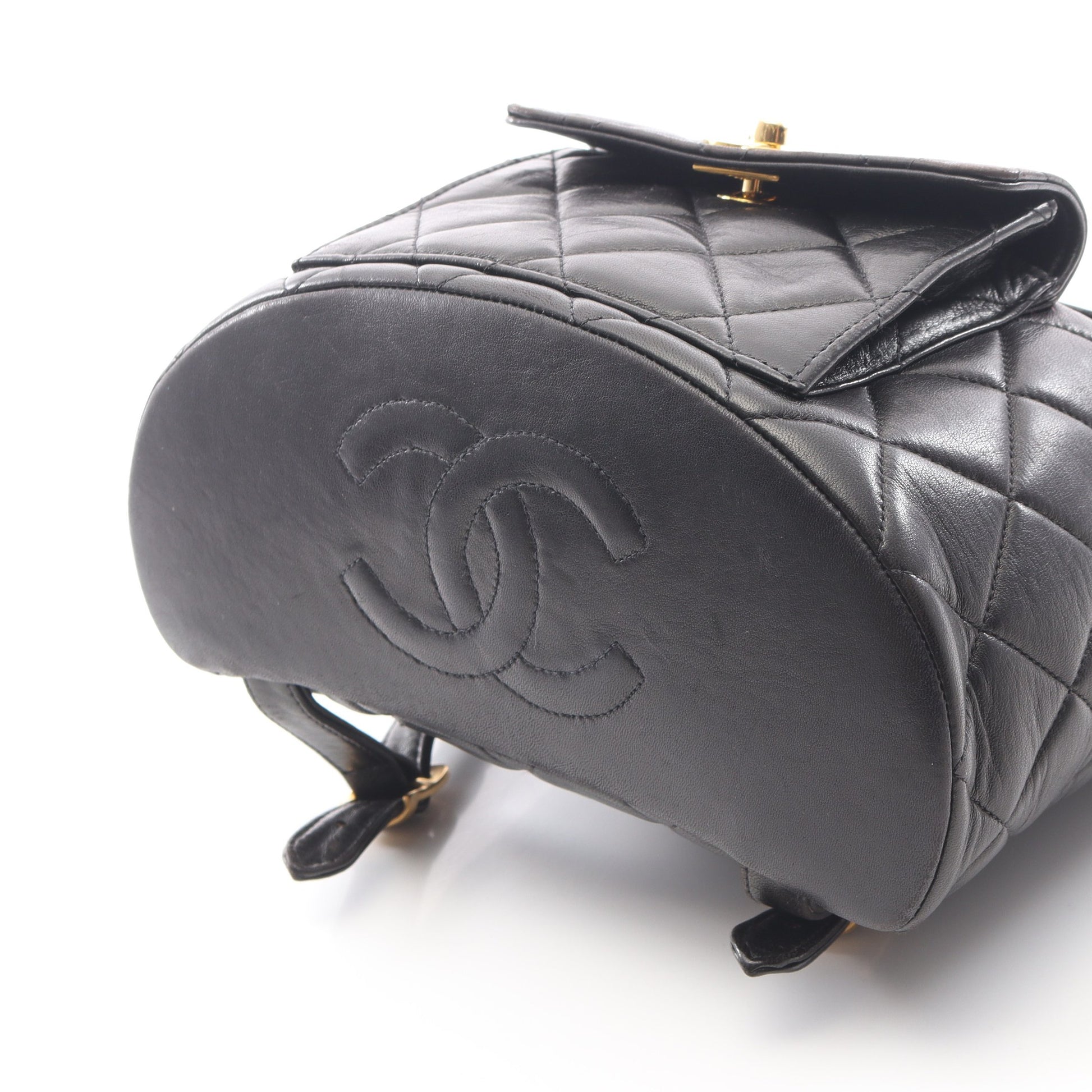 マトラッセ バックパック リュックサック ラムスキン ブラック ゴールド金具 シャネル バッグ CHANEL