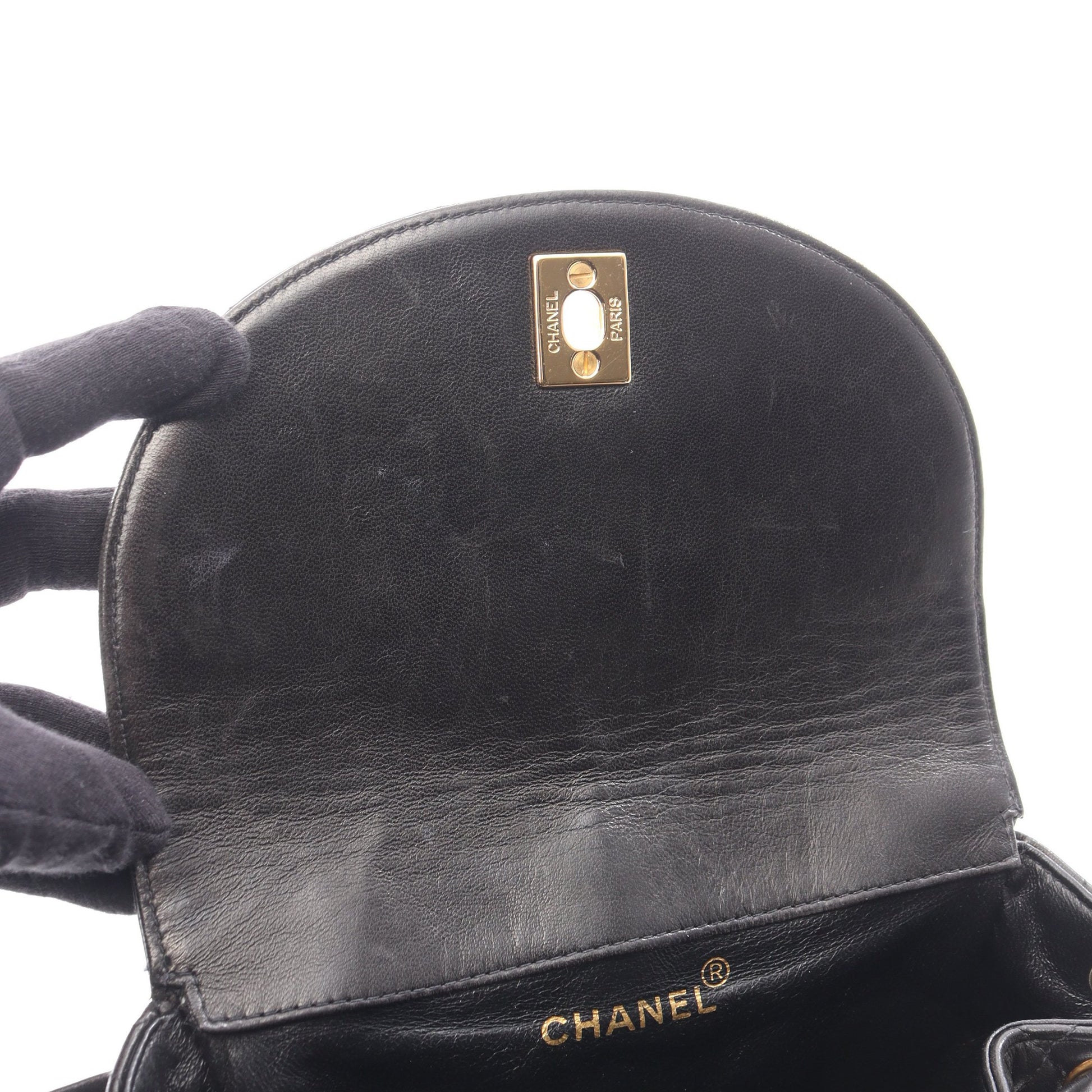 マトラッセ バックパック リュックサック ラムスキン ブラック ゴールド金具 シャネル バッグ CHANEL