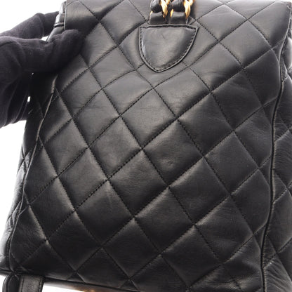 マトラッセ バックパック リュックサック ラムスキン ブラック ゴールド金具 シャネル バッグ CHANEL