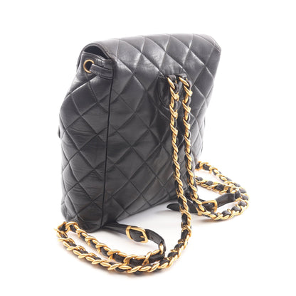 マトラッセ バックパック リュックサック ラムスキン ブラック ゴールド金具 シャネル バッグ CHANEL