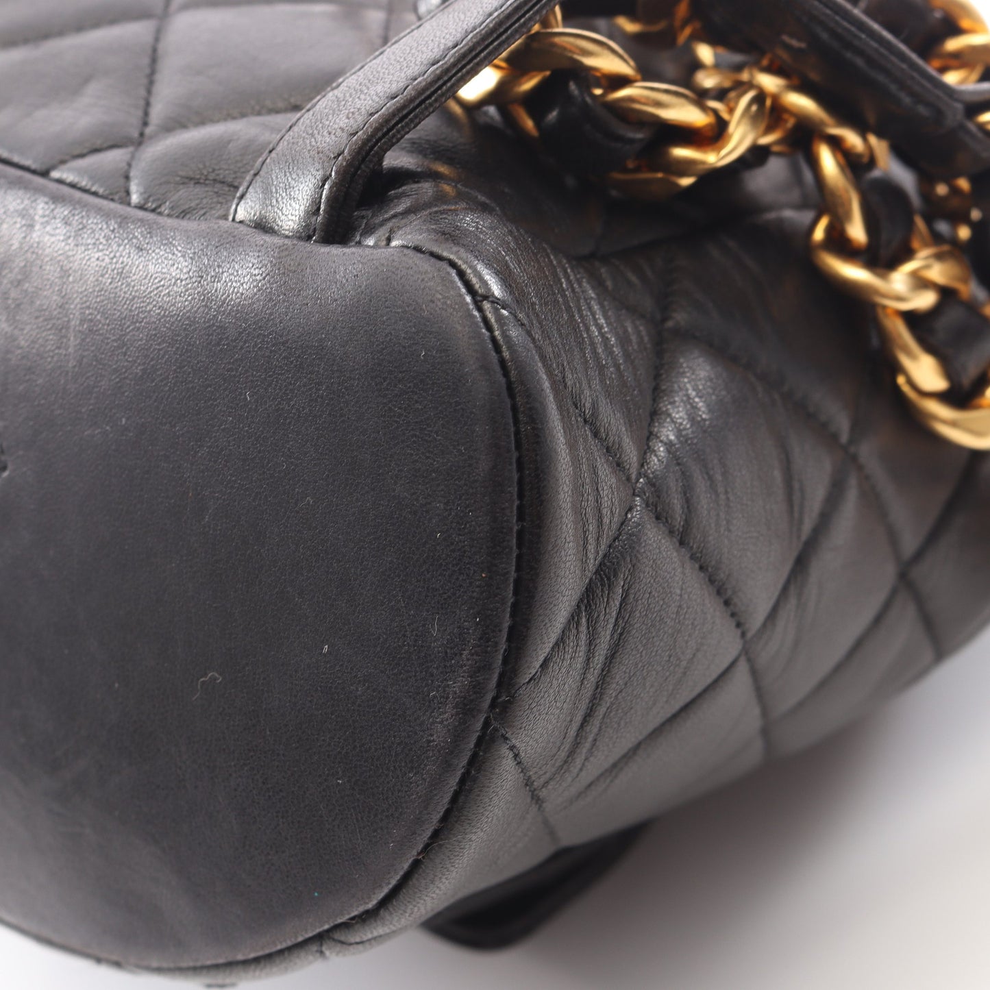 マトラッセ バックパック リュックサック ラムスキン ブラック ゴールド金具 シャネル バッグ CHANEL