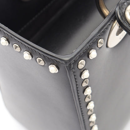 LADY DIOR レディディオール スタッズ 2WAY ハンドバッグ レザー ブラック クリスチャンディオール バッグ Christian Dior