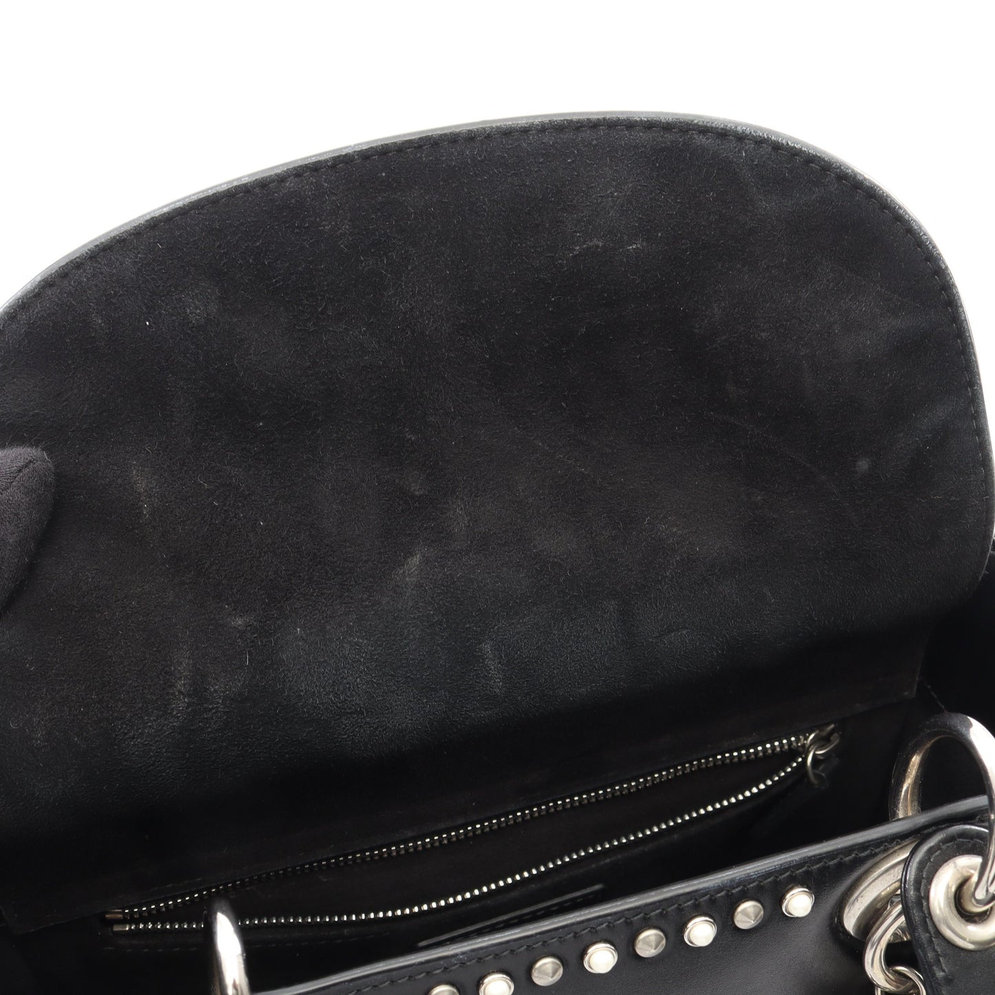 LADY DIOR レディディオール スタッズ 2WAY ハンドバッグ レザー ブラック クリスチャンディオール バッグ Christian Dior