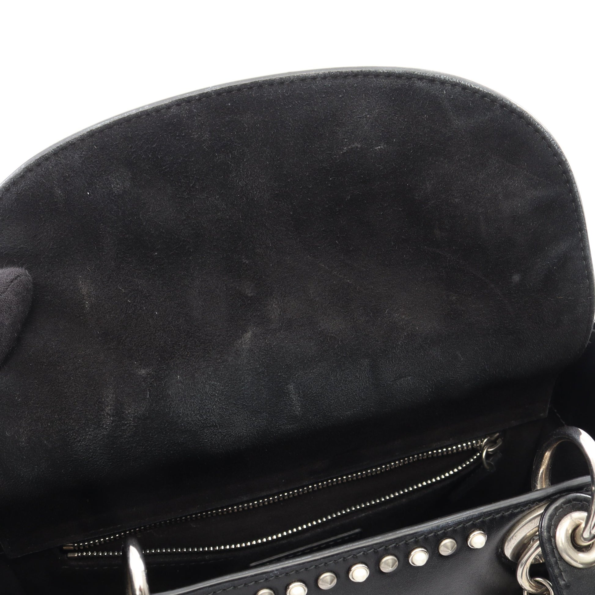 LADY DIOR レディディオール スタッズ 2WAY ハンドバッグ レザー ブラック クリスチャンディオール バッグ Christian Dior