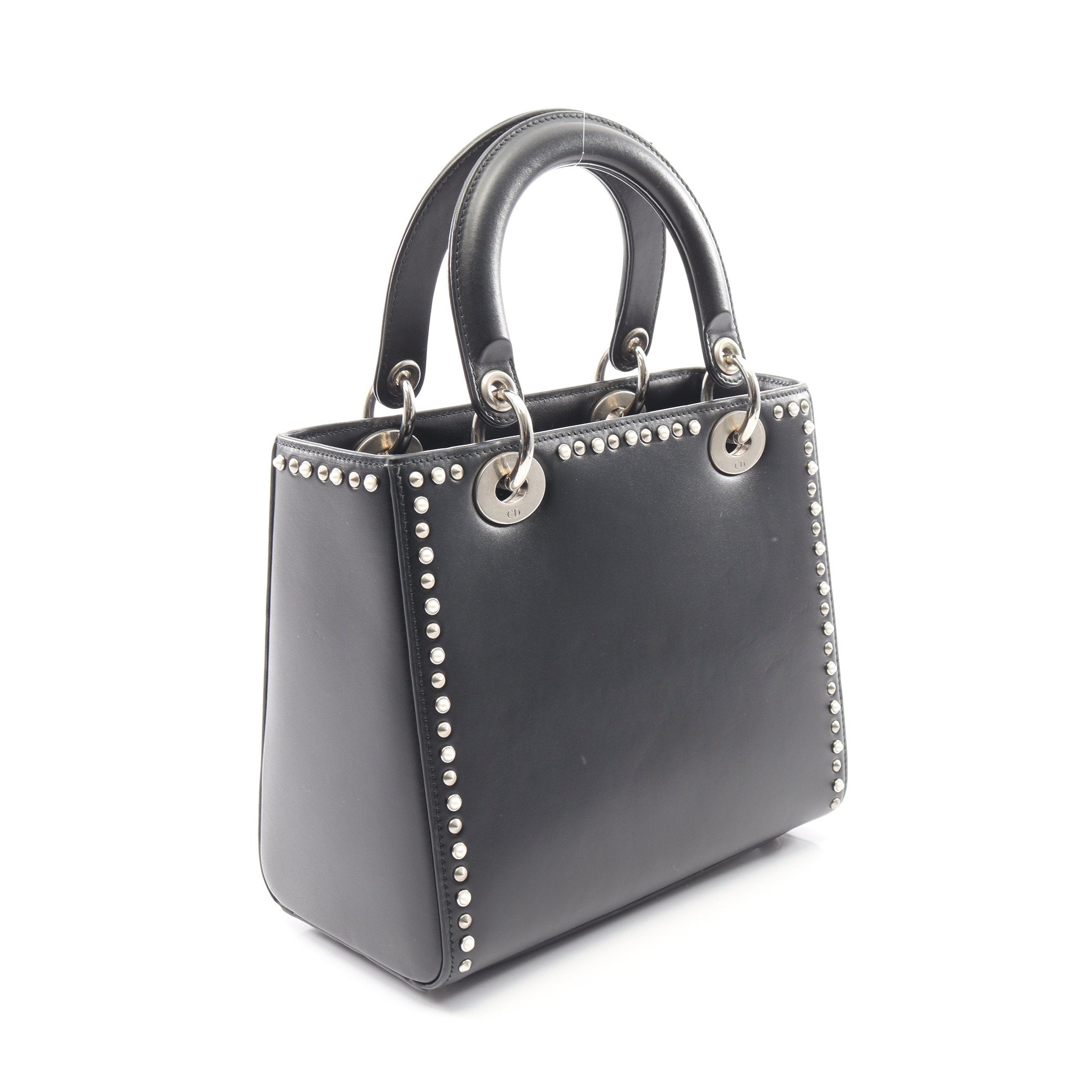 LADY DIOR レディディオール スタッズ 2WAY ハンドバッグ レザー