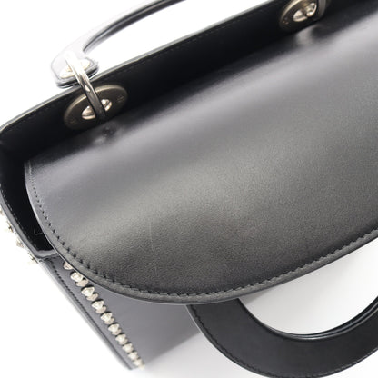 LADY DIOR レディディオール スタッズ 2WAY ハンドバッグ レザー ブラック クリスチャンディオール バッグ Christian Dior