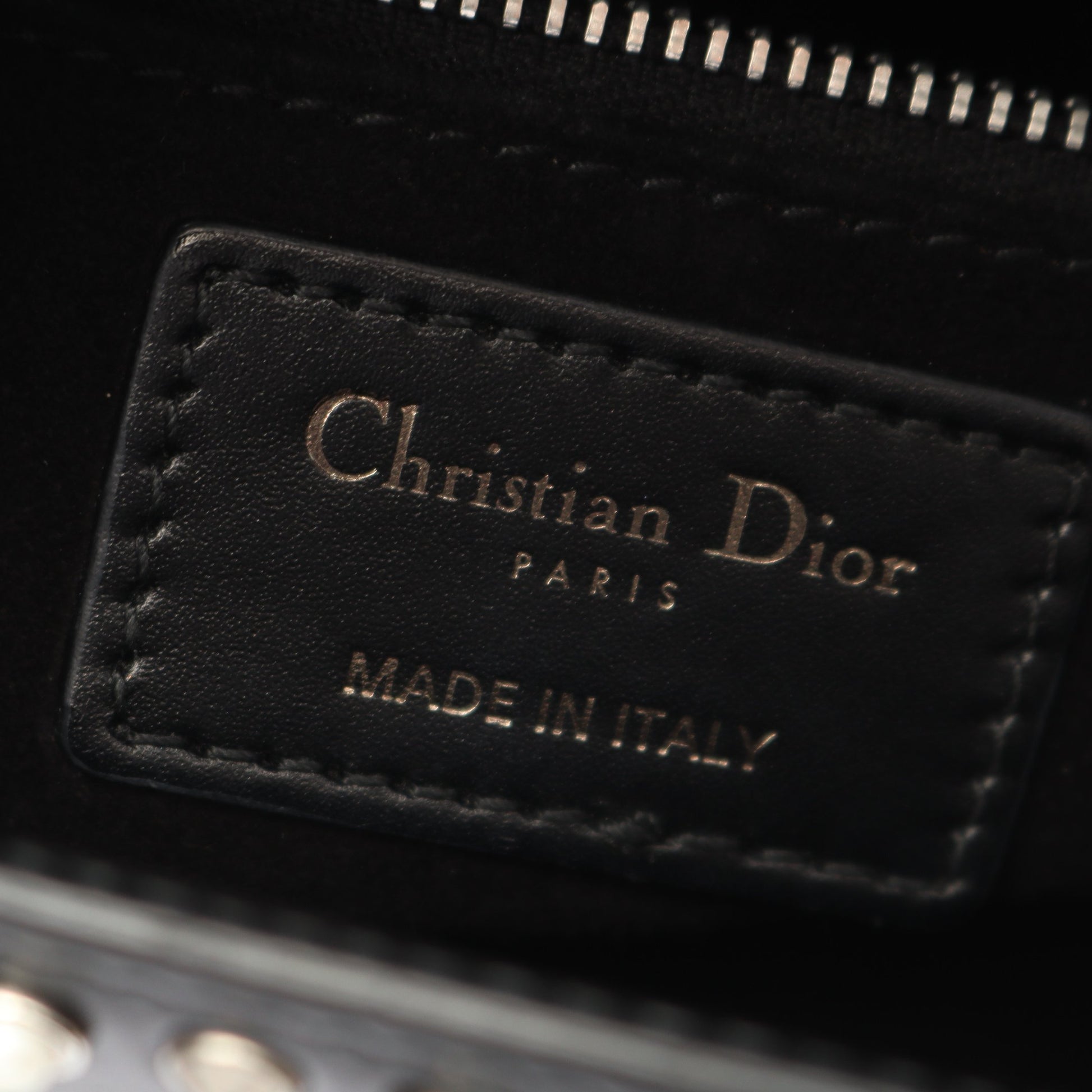 LADY DIOR レディディオール スタッズ 2WAY ハンドバッグ レザー ブラック クリスチャンディオール バッグ Christian Dior