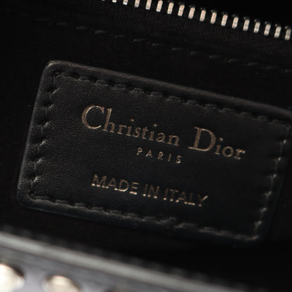 LADY DIOR レディディオール スタッズ 2WAY ハンドバッグ レザー ブラック クリスチャンディオール バッグ Christian Dior