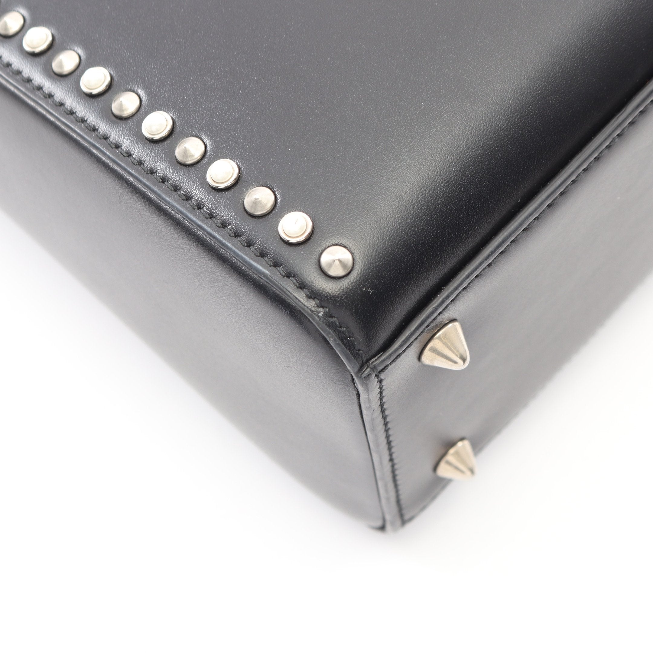 LADY DIOR レディディオール スタッズ 2WAY ハンドバッグ レザー