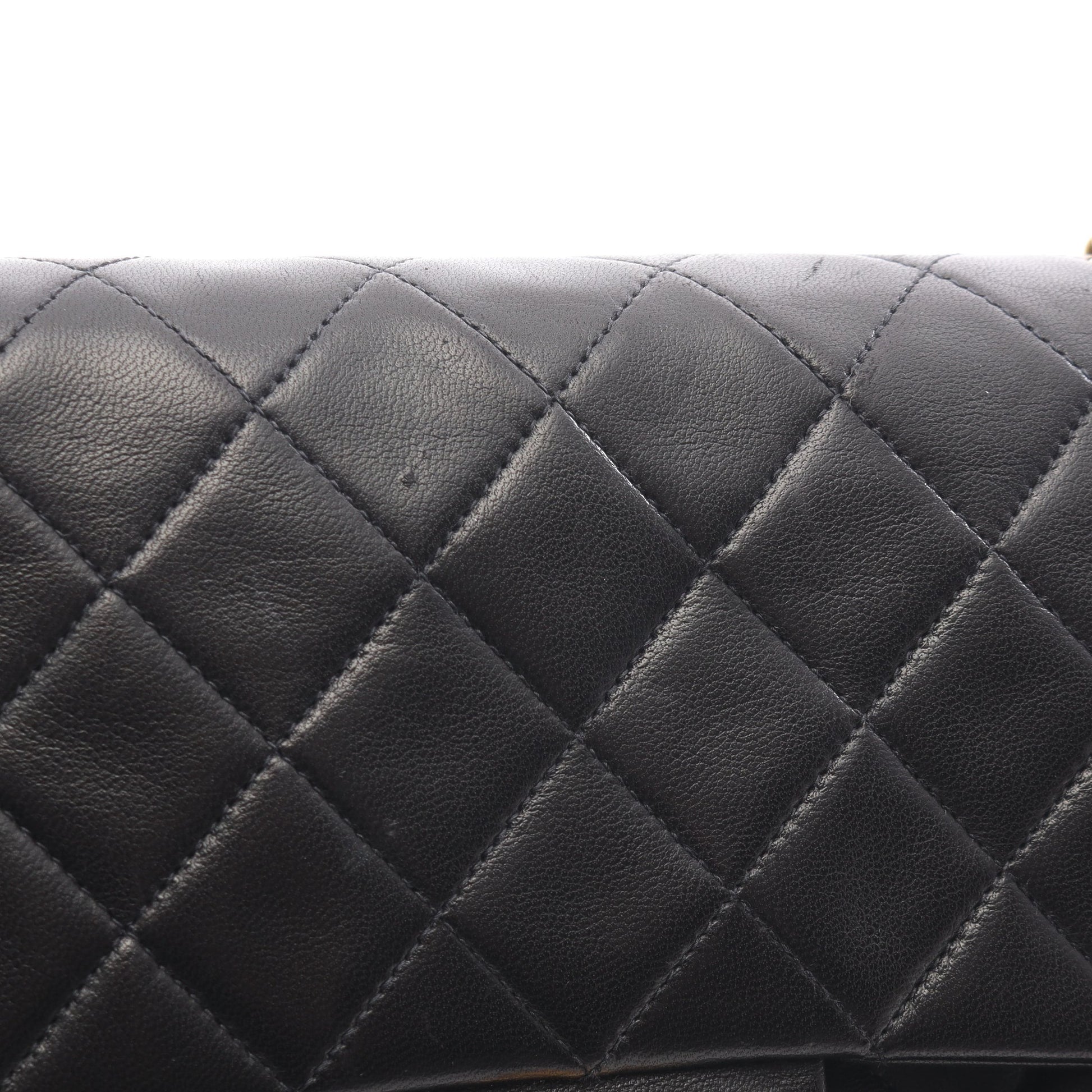 マトラッセ Wフラップ Wチェーンショルダーバッグ ラムスキン ブラック ゴールド金具 シャネル バッグ CHANEL