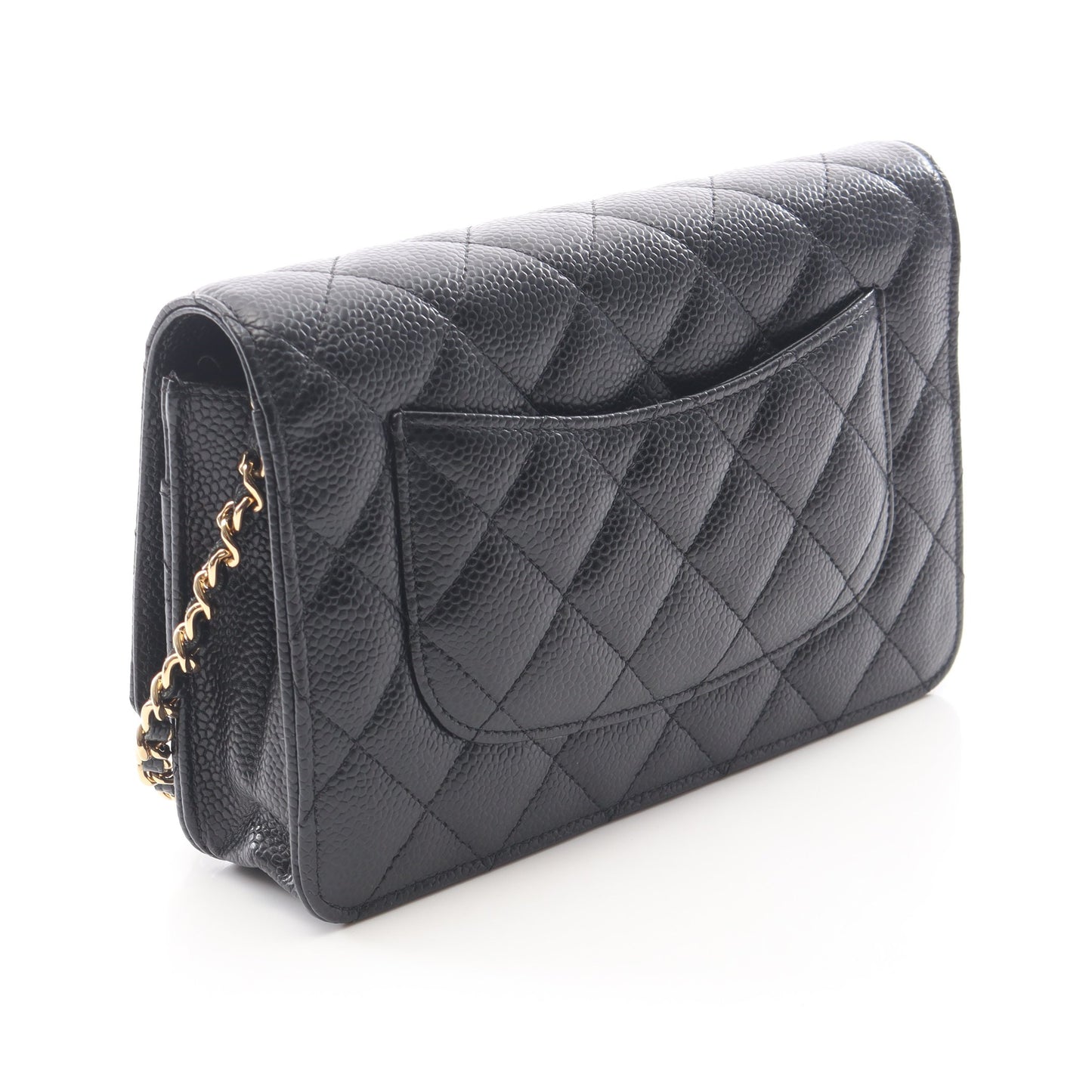 マトラッセ チェーンウォレット キャビアスキン ブラック ゴールド金具 シャネル バッグ CHANEL