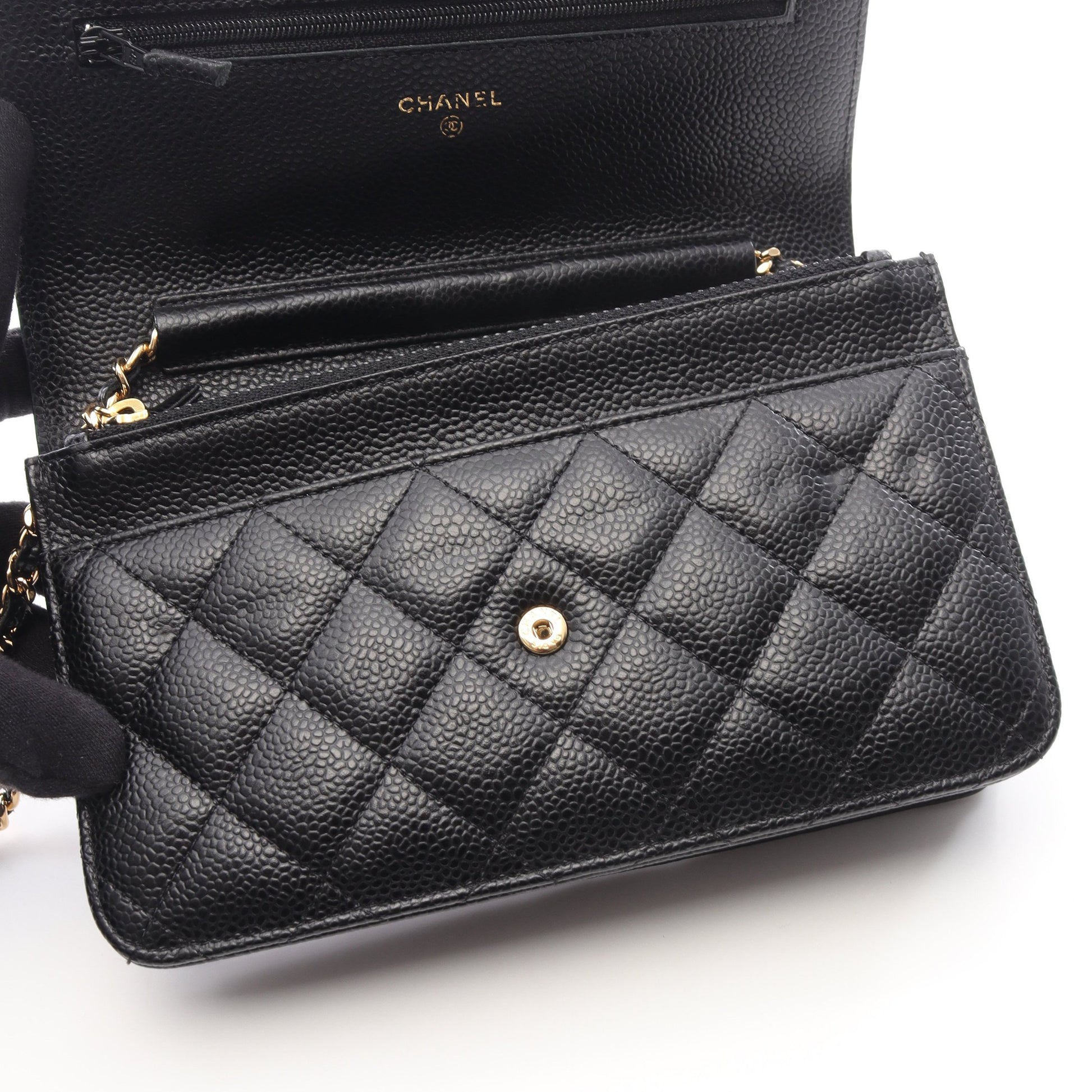 マトラッセ チェーンウォレット キャビアスキン ブラック ゴールド金具 シャネル バッグ CHANEL