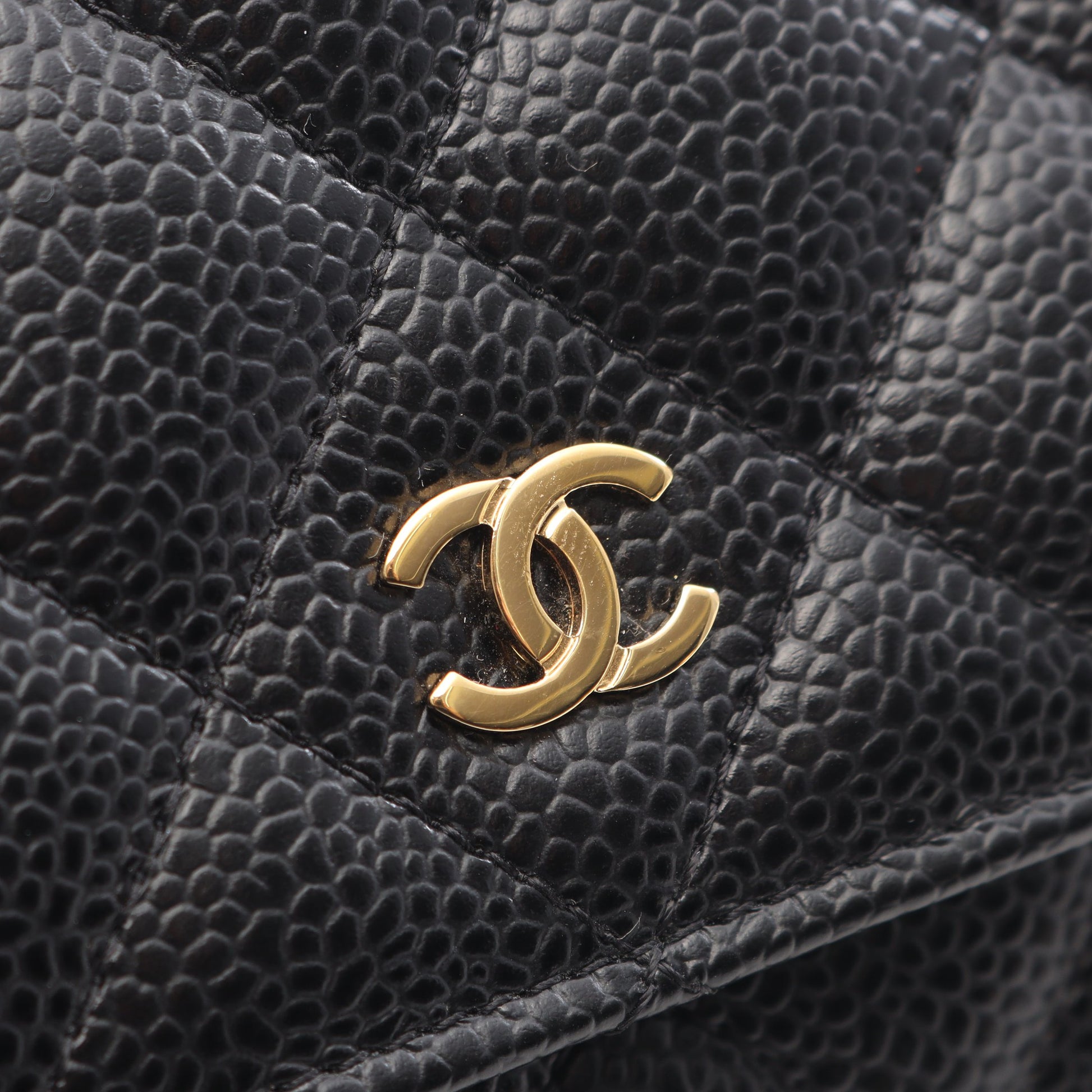 マトラッセ チェーンウォレット キャビアスキン ブラック ゴールド金具 シャネル バッグ CHANEL