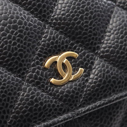 マトラッセ チェーンウォレット キャビアスキン ブラック ゴールド金具 シャネル バッグ CHANEL