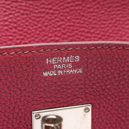 ショルダーバーキン トスカ ショルダーバッグ トゴ ピンクパープル シルバー金具 □O刻印 エルメス バッグ HERMES