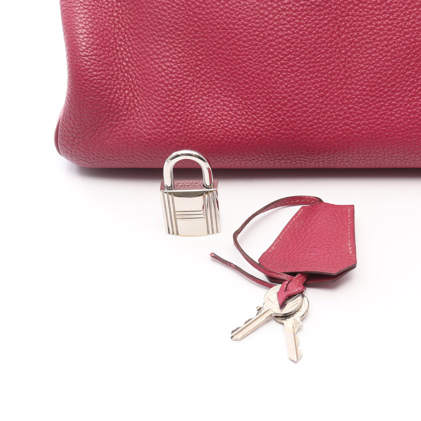 ショルダーバーキン トスカ ショルダーバッグ トゴ ピンクパープル シルバー金具 □O刻印 エルメス バッグ HERMES