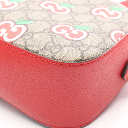 GGスプリーム ショルダーバッグ PVC レザー ベージュ レッド マルチカラー グッチ バッグ GUCCI