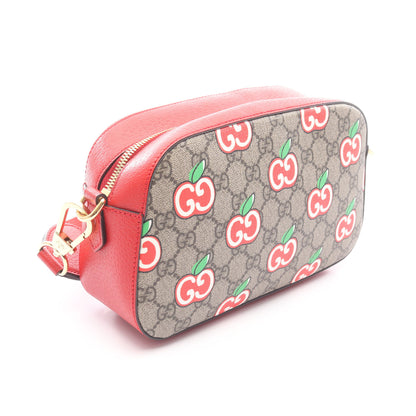 GGスプリーム ショルダーバッグ PVC レザー ベージュ レッド マルチカラー グッチ バッグ GUCCI