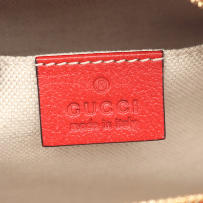 GGスプリーム ショルダーバッグ PVC レザー ベージュ レッド マルチカラー グッチ バッグ GUCCI
