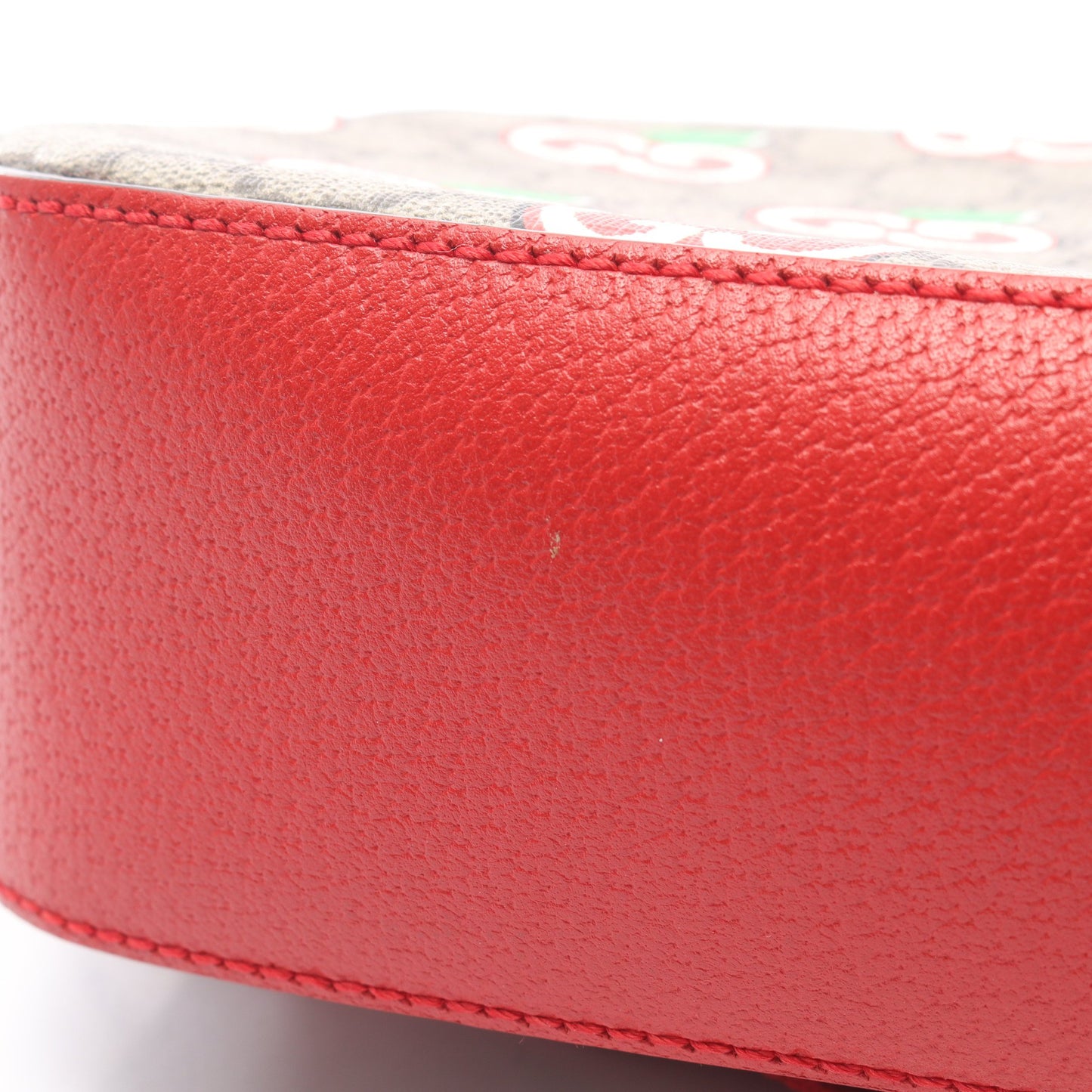GGスプリーム ショルダーバッグ PVC レザー ベージュ レッド マルチカラー グッチ バッグ GUCCI