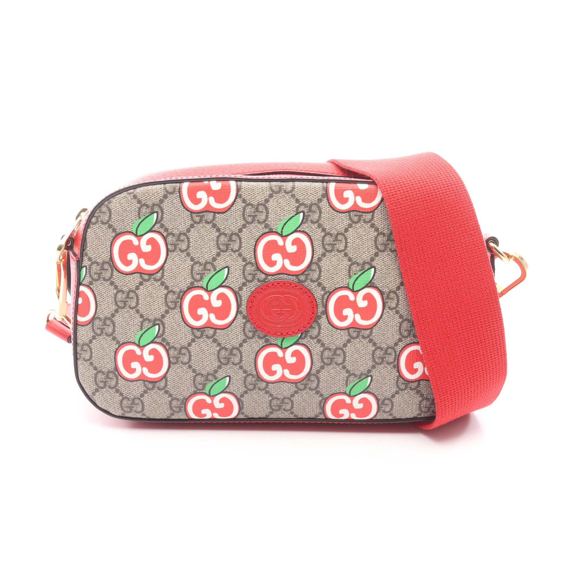GGスプリーム ショルダーバッグ PVC レザー ベージュ レッド マルチカラー グッチ バッグ GUCCI