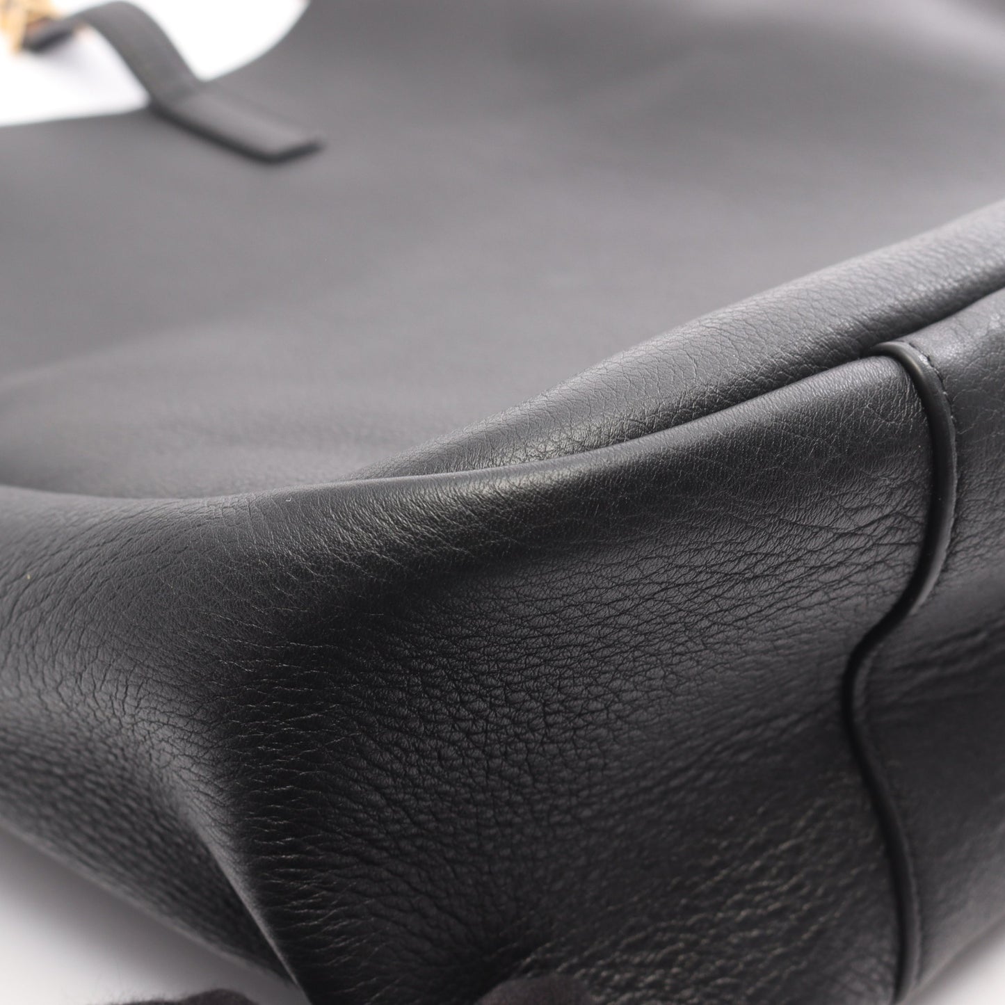 LE 5 A 7 ソフト ラージ ショルダーバッグ レザー ブラック サンローランパリ バッグ SAINT LAURENT PARIS
