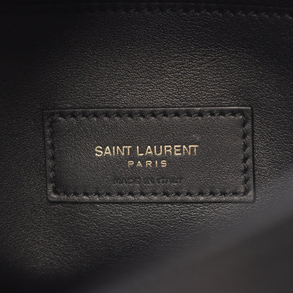 LE 5 A 7 ソフト ラージ ショルダーバッグ レザー ブラック サンローランパリ バッグ SAINT LAURENT PARIS